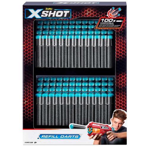 Набор патронов Refill darts 100 шт для бластеров X-Shot Zuru 5639Z фото 2