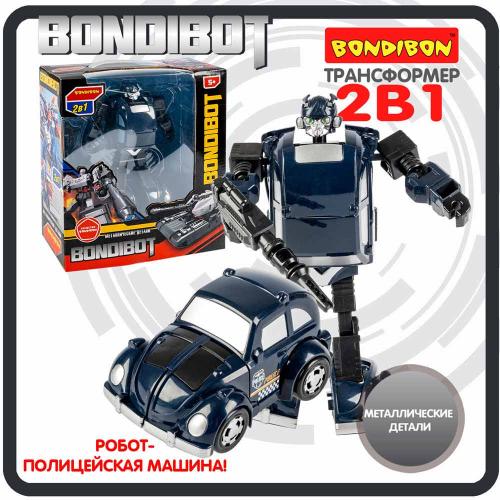Трансформер 2в1 робот-полицейская машина BONDIBOT Bondibon ВВ6061 фото 2