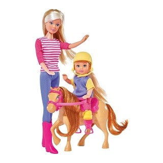 Купить Куклы Штеффи и Еви с пони Simba 5738051 в интернет-магазине Детский Крым