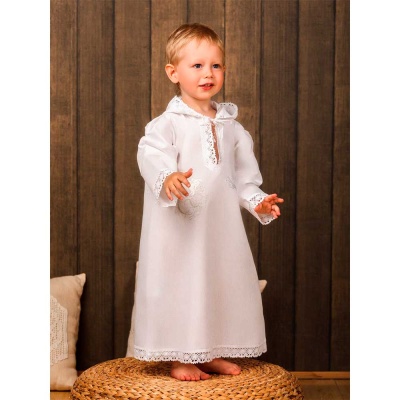 Крестильная рубашка Ангел с голубкой Мастерская КРМ-АГф 3