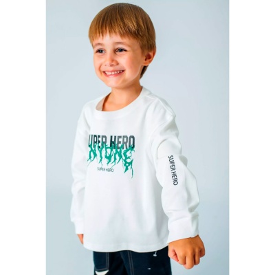 Лонгслив для мальчика Deloras DLS 30005 молочный 2