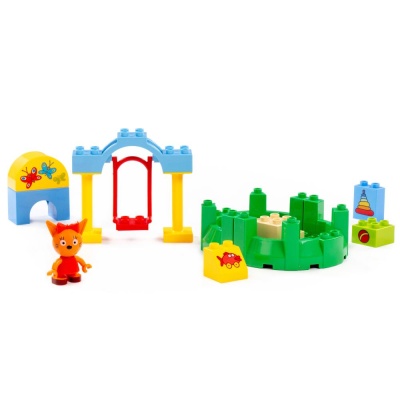 Конструктор Макси Три кота Карамелька в песочнице 16 элементов Полесье 77162 01