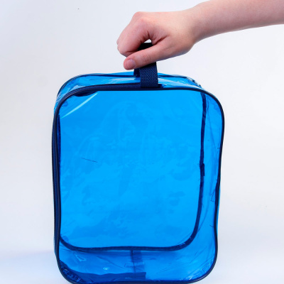 Набор сумок в роддом 3 штуки прозрачные/синие 4927640 5