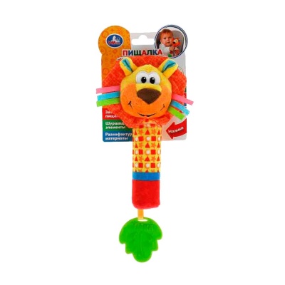 Игрушка-погремушка с пищалкой Лев Умка RS-L2