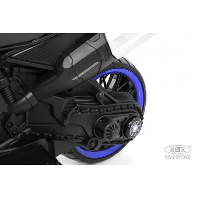 Детский электромотоцикл RiverToys М009БХ синий