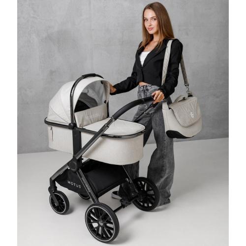 Коляска 2 в 1 Amarobaby Motus белый фото 2