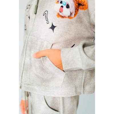 Толстовка для девочки Colabear 683884 серая 5