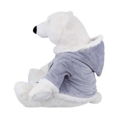 Мягкая игрушка Полярный мишка в меховом пальто 28 см Relana RL24012-28 03