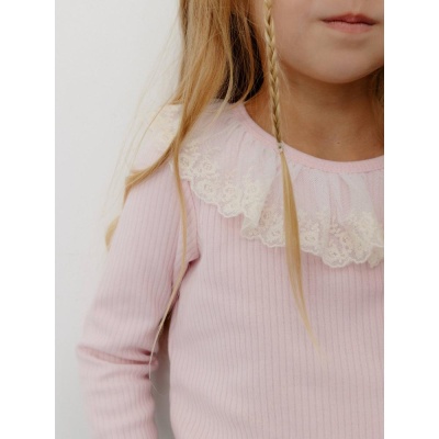 Лонгслив с воротником Mimilav розовый 05