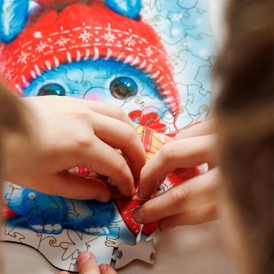 Деревянный пазл Collection Animation Новогодний Кролик 140 деталей Melograno MPZCA27-M 05