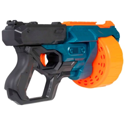 Бластер FunMax M31 механический с барабаном 18 выстрелов 24 снаряда 1TOY Т24244 2