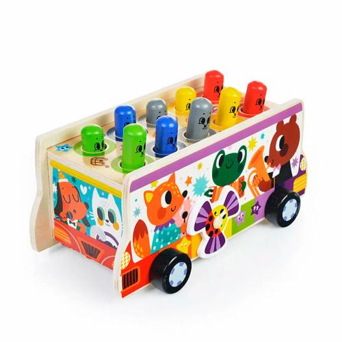 Музыкальная игрушка Стучалка Веселая машинка D1662 фото 2