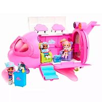 Игровой набор Барби Розовый самолёт и Кукла Барби Extra Minis 9 см Mattel HPF72