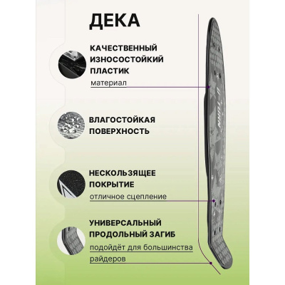 Скейтборд-пенниборд U-Turn Звёзды СКБ-3410 чёрный 05