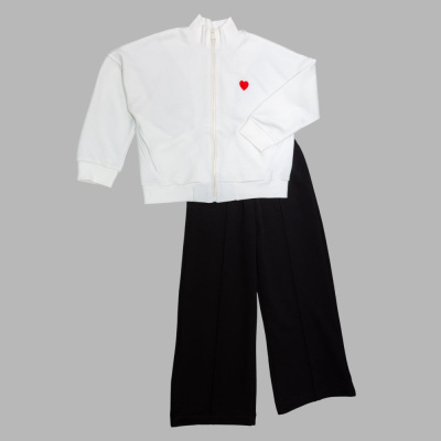 Спортивный костюм Чуди Кидс 417425Ц1-2 молочный/чёрный 01