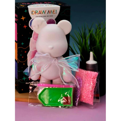 Алмазная мозаика на фигурке Pink bear Draw me! 156-DB036 2