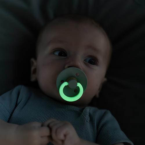 Пустышка латексная ночная Colour Glow Woodchuck от 6 месяцев Bibs 200330 фото 3