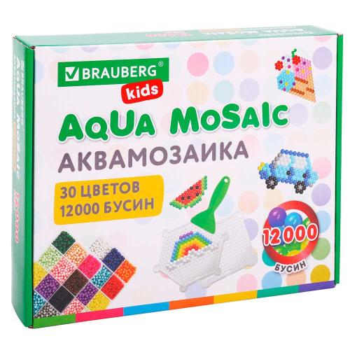 Аквамозаика 30 цветов 12000 бусин с трафаретами Brauberg Kids 664917 фото 5