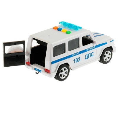 Машинка Mercedes-Benz G-Class Полиция Технопарк GCLASS-21PLPOL-WH 4