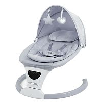 Качели электронные детские Amarobaby Teddy swing серые