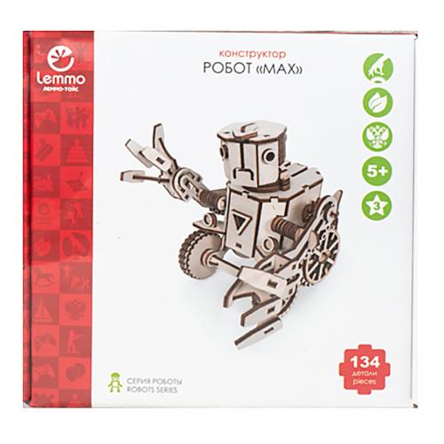 Конструктор 3D деревянный Робот Макс 134 детали Lemmo 0061 фото 4