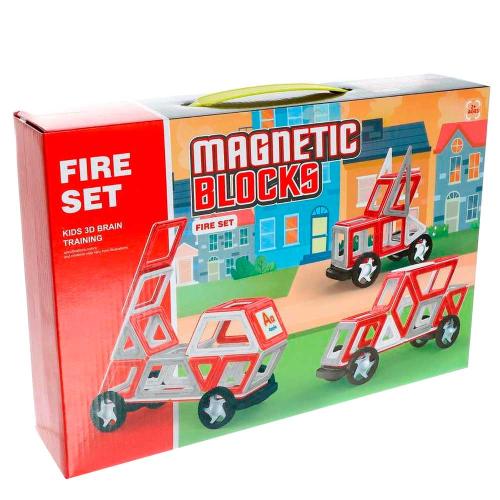 Магнитный конструктор Magnetic Blocks Пожарная A-Toys 08011HB фото 3