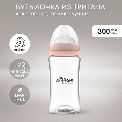 Бутылочка для кормления 300 мл Miyoumi BOTTLE01-300L/244 2