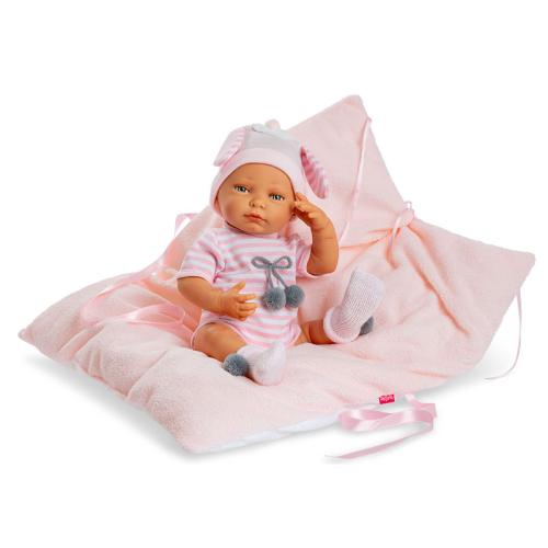 Игрушка Пупс New Born девочка в розовом летнем Alma Toys 8101