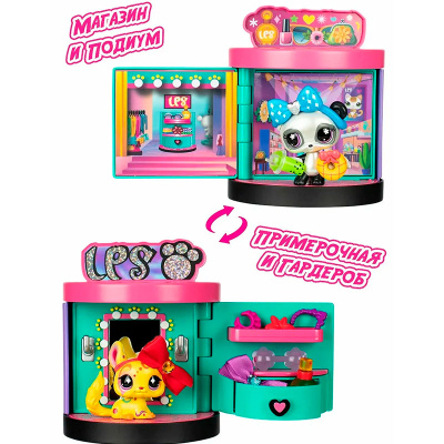 Игровой набор Littlest Pet Shop Станция Стиля Панда Шиншилла Енот Hasbro 00722_LPS 4