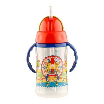 Поильник с трубочкой Русские мотивы 240 мл Lubby 15759