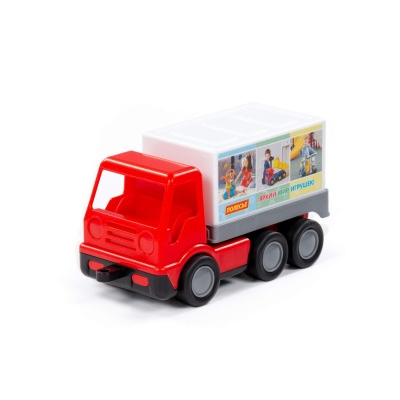 Игрушка Базик автомобиль-фургон трёхосный Полесье 92274