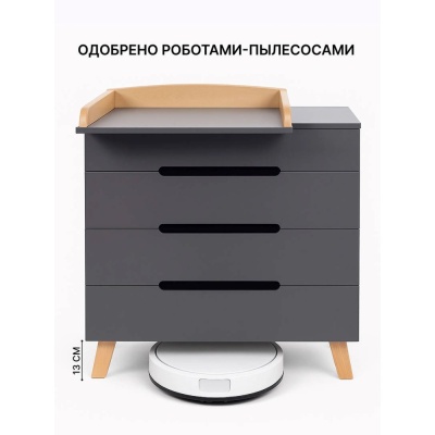 Комод пеленальный с органайзером Rant Indy Pro 800/4 Moon Grey