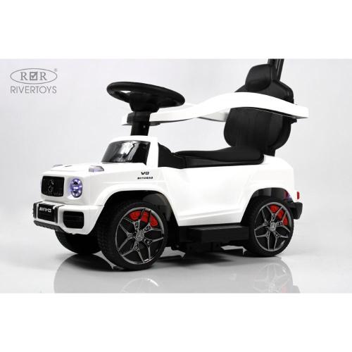 Детский толокар Mercedes-Benz G63 RiverToys Z001ZZ-C белый бриллиант фото 20