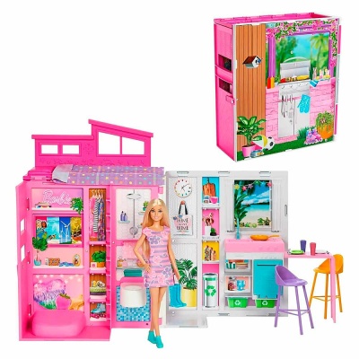 Кукольный домик и кукла Барби Barbie HRJ77 3