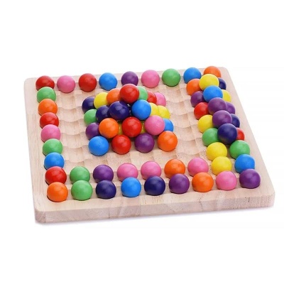 Развивающий модуль с шариками и колокольчиком Щепочка D0999