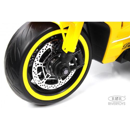Детский электромотоцикл RiverToys М777БХ жёлтый фото 20