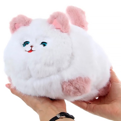 Кошка интерактивная моргает виляет хвостом издает звуки Veld Co 133641 розовая 3