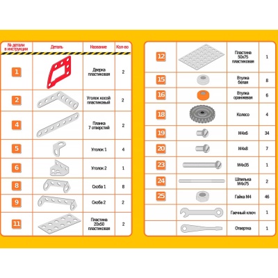 Конструктор металлический Самосвал 134 детали Десятое королевство 02134 3
