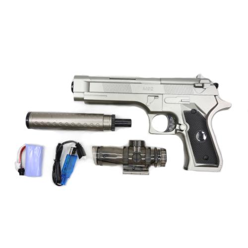 Орбиз пистолет Beretta M92 Наша игрушка А004А6 серебристый фото 2