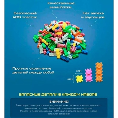 Конструктор 3D Медведь 4750 деталей 3D7109 4