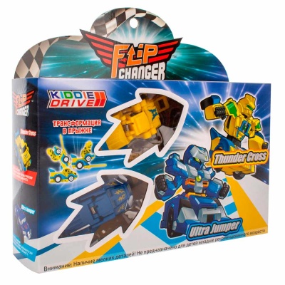 Набор Машинки трансформеры Thunder Cross и Ultra Jumper Flip Changer KiddiePlay 106011 4
