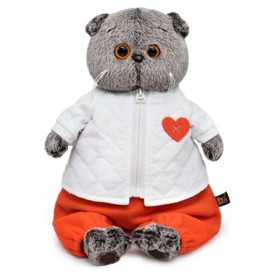 Мягкая игрушка Басик в стеганой куртке и комбинезоне 25 см Budi Basa Ks25-247 01