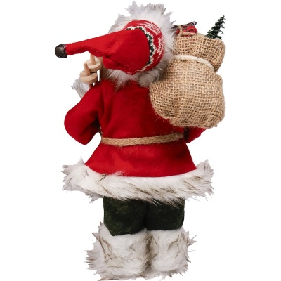 Сувенир Дед Мороз в красной шубе с лыжами 30 см Miland Т-9550