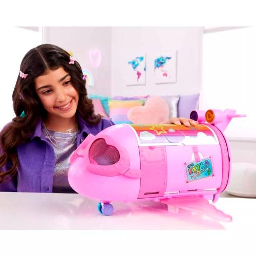 Игровой набор Барби Розовый самолёт и Кукла Барби Extra Minis 9 см Mattel HPF72 фото 5