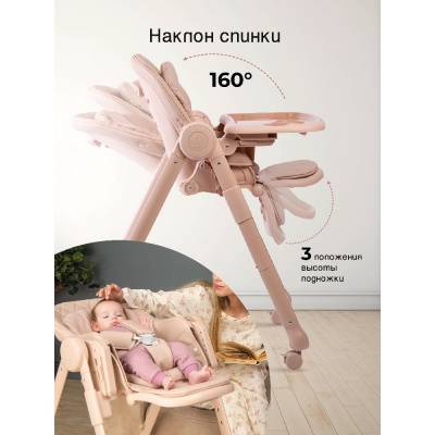 Стульчик для кормления Peppy Sommelier 2.0 Pink 03