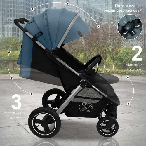 Коляска прогулочная Suburban Compatto Air Silver Dark Green Sweet Baby фото 4