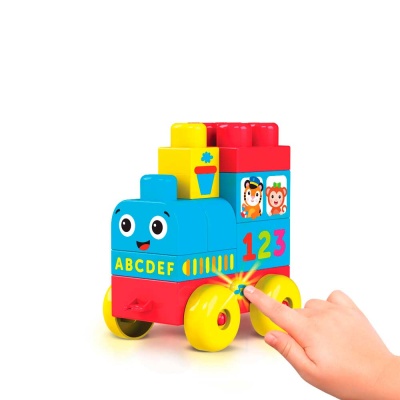 Конструктор для малышей Talky Blocks кнопочка Паровозик Азбукварик 1