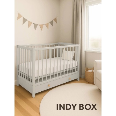 Кровать детская с универсальным маятником Rant Indy Box Crystal Beige 02