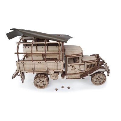 Деревянный 3D конструктор Lemmo 0110 Грузовик с тентом 04