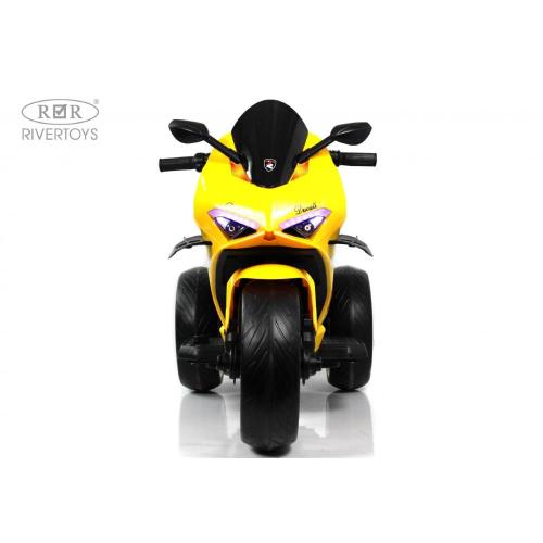 Детский электромотоцикл RiverToys М777БХ жёлтый фото 13